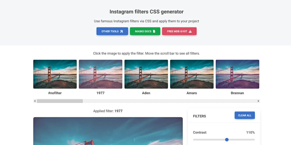 CSS Filter Generators & Libraries » CSS Author