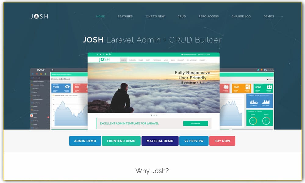 JOSH Laravel Admin + CRUD Builder