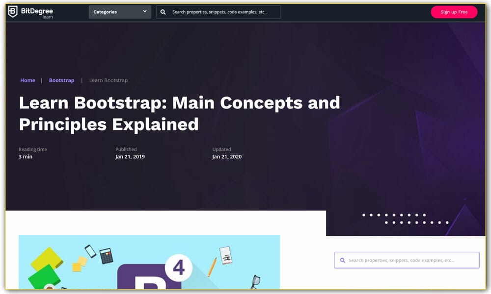 Learn Bootstrap 4 : Tutorials, Courses, Articles, Books & Cheat Sheets