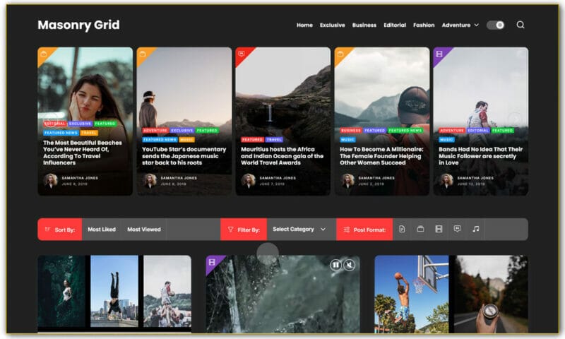 25+ Best Free Masonry Grid Style WordPress Themes 2023 » CSS Author