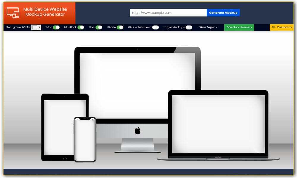 Multi Device Website Mockup Generator
