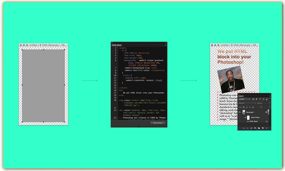 Photoshop HTML Block