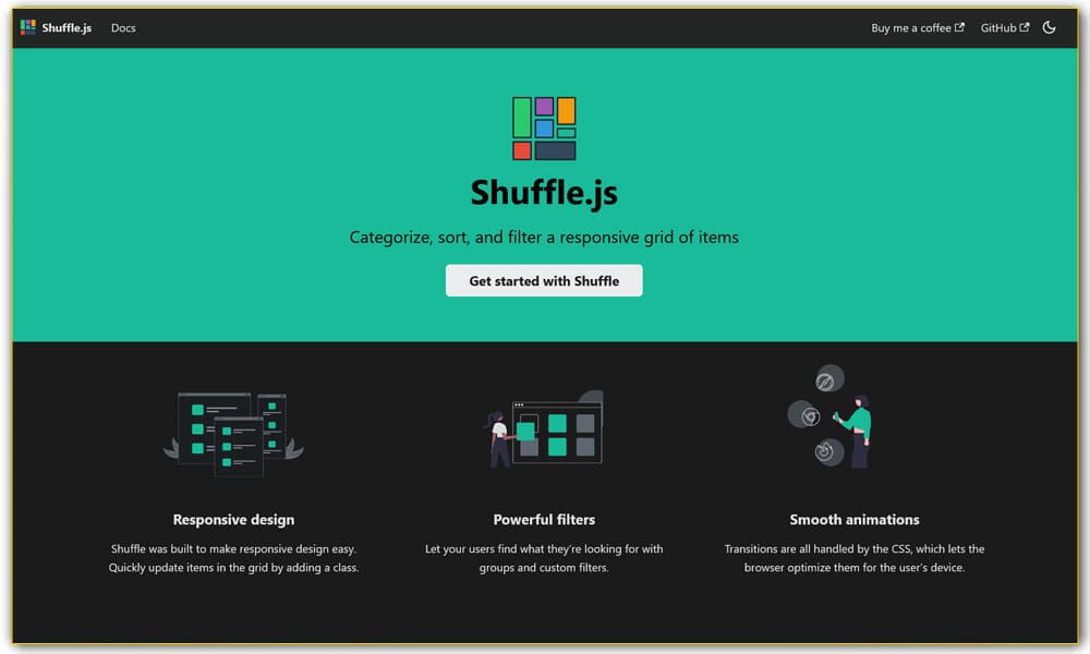Shuffle.js