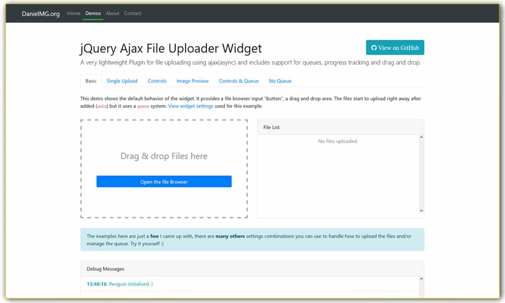 jQuery Ajax File Uploader Widget