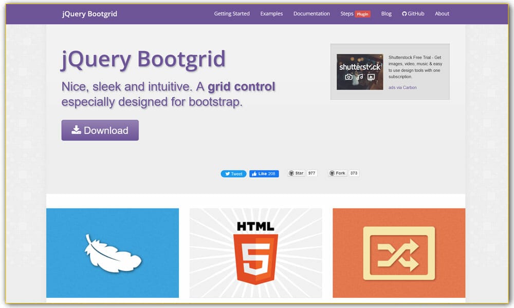 jQuery Bootgrid