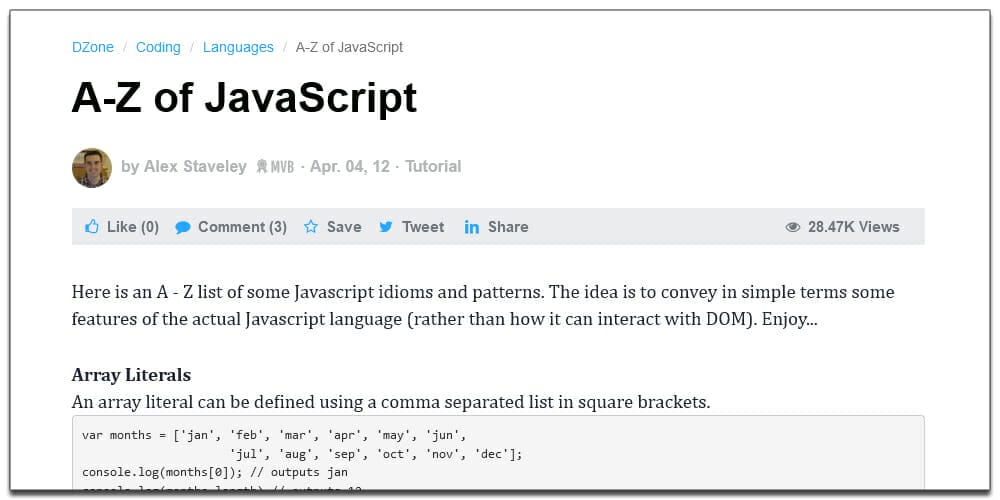 A-Z of JavaScript 