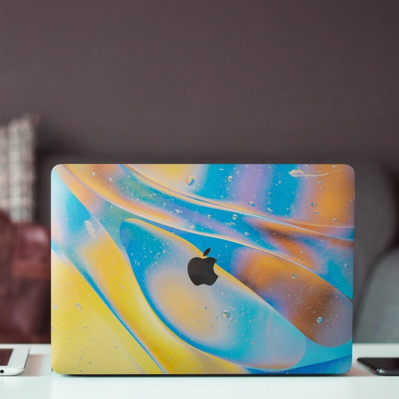 Apple Laptop Skin Design Mockup PSD