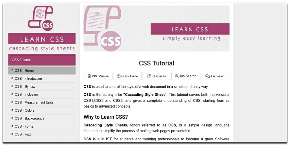 Essential HTML & CSS books (free e- books) 26 CSS Tutorial