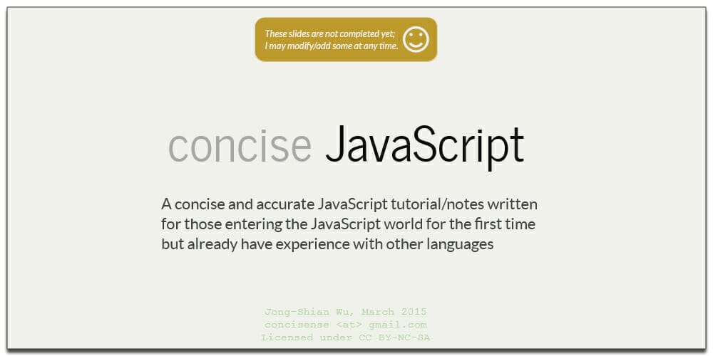 Best Free JavaScript Books 36 Concise JavaScript