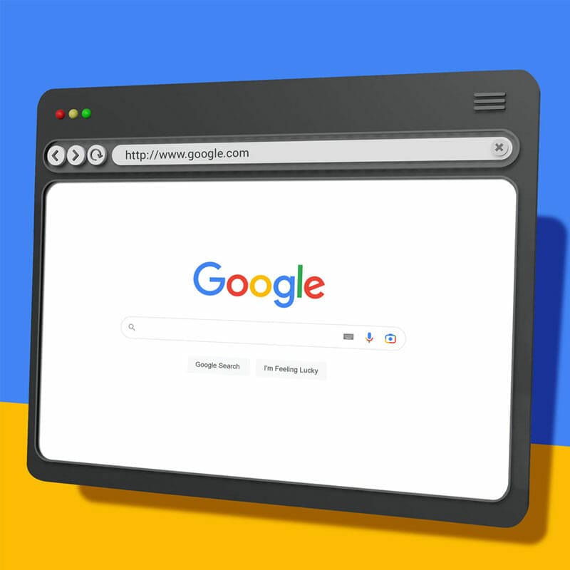 Free 3D Web Browser Mockup PSD