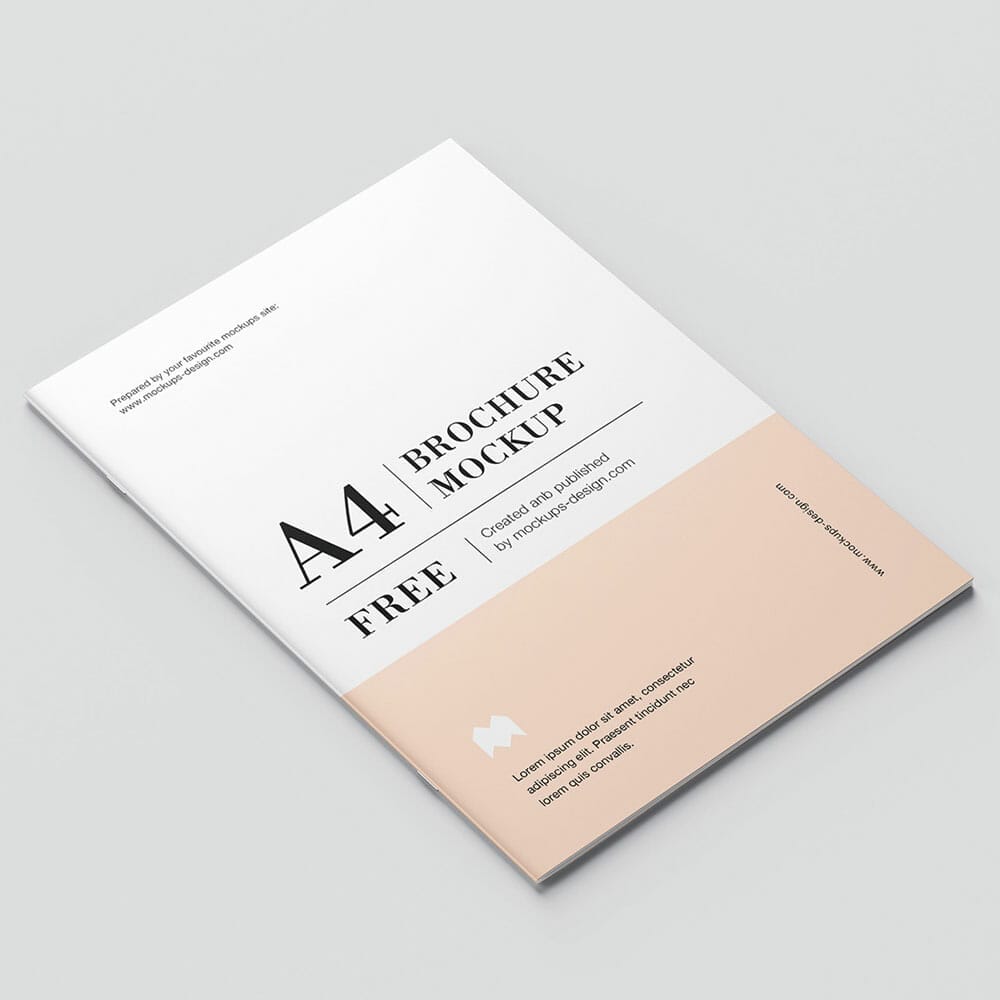 Free A4 Brochure Mockup PSD