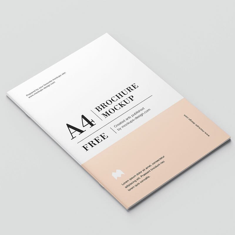 Free A4 Brochure Mockup PSD