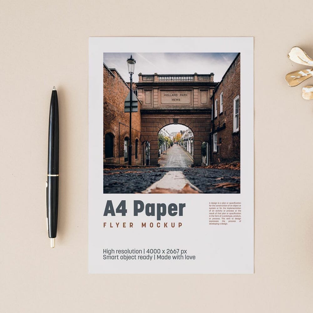 Free A4 Flyer Mockup PSD