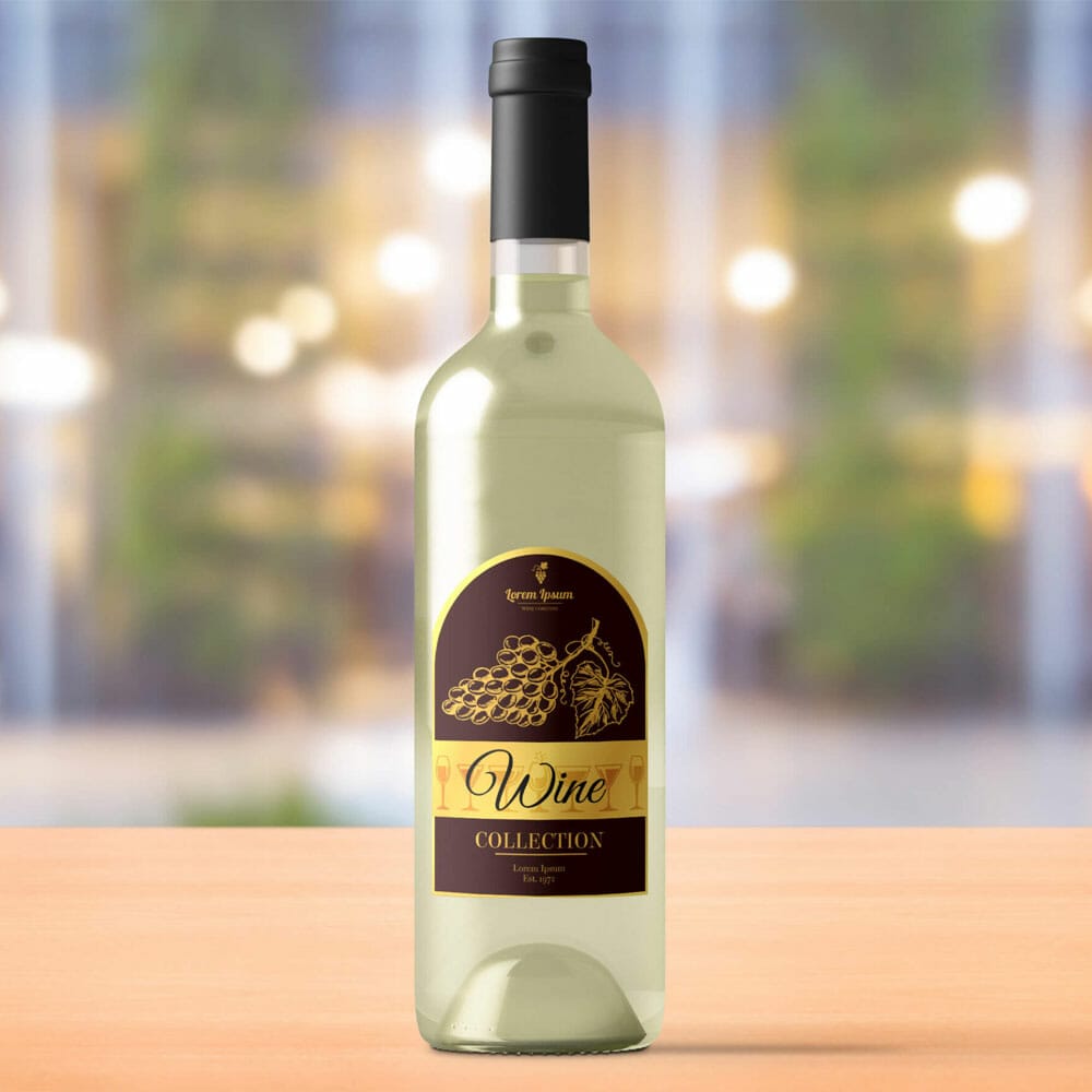 Free Alcohol Bottle Mockup PSD Template