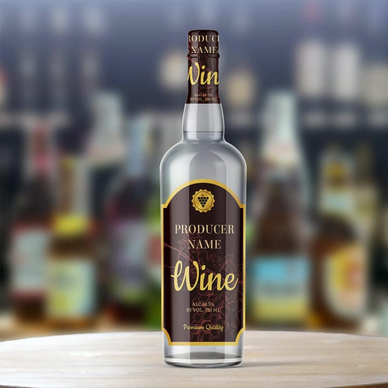 Free Alcohol Bottle Mockup PSD Template