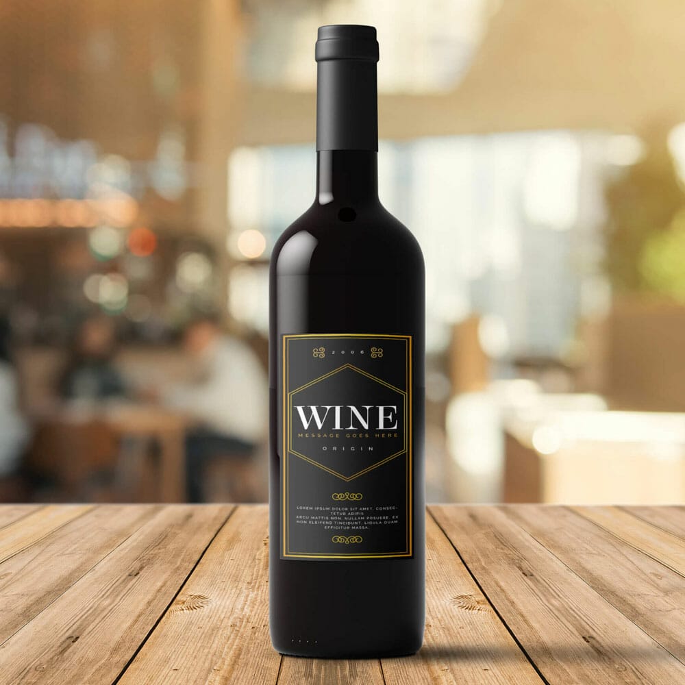 Free Alcohol Bottle Mockup PSD