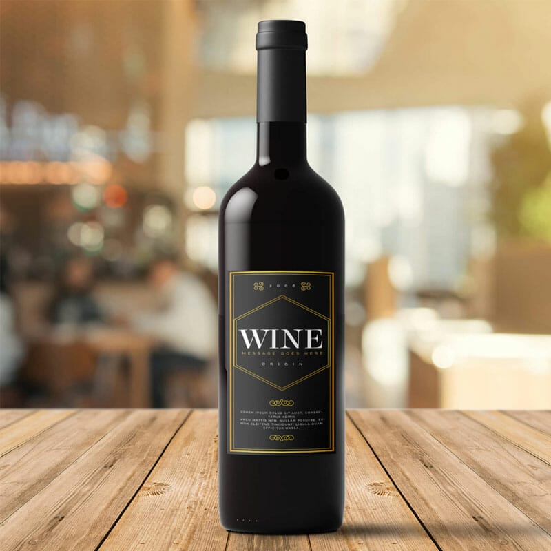 Free Alcohol Bottle Mockup PSD