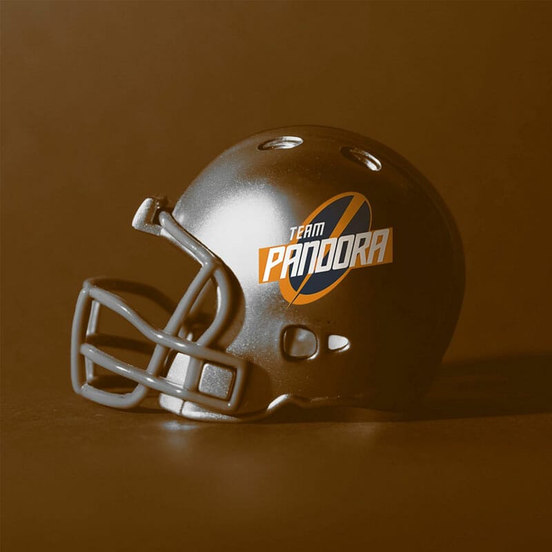 Free American Football Helmet Team Logo Mockup PSD