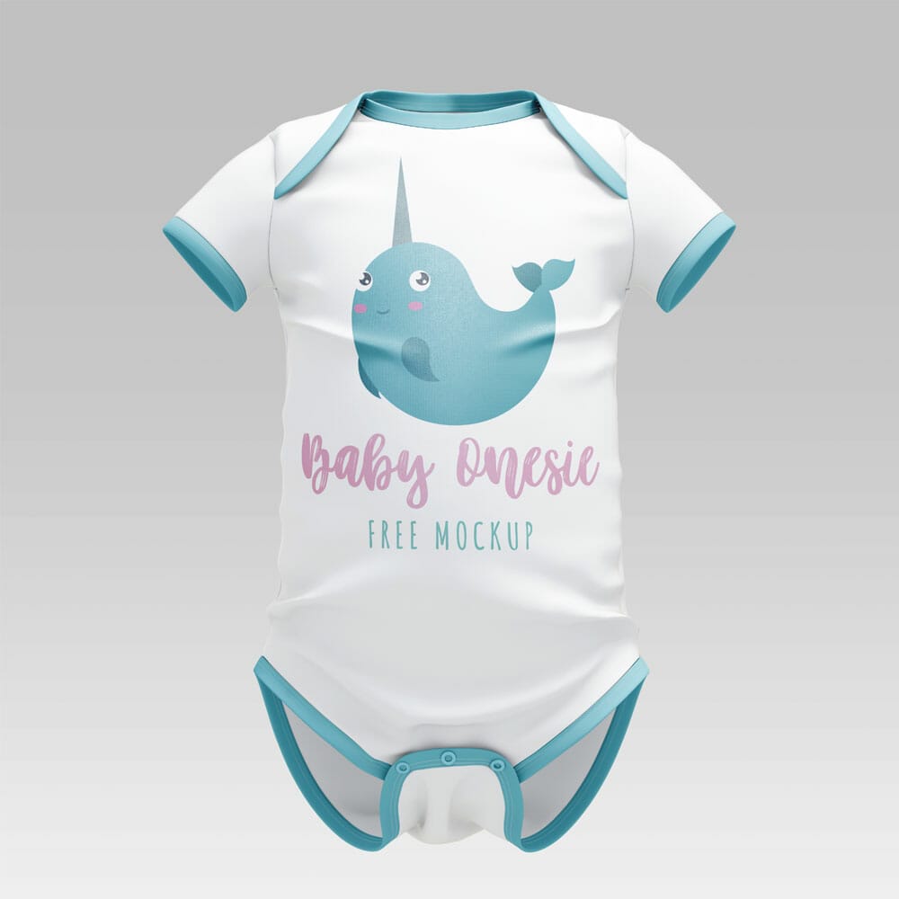 Free Baby Onesie Mockup PSD