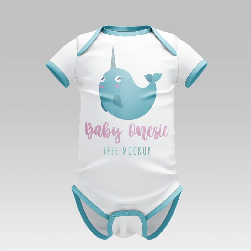 Free Baby Onesie Mockup PSD