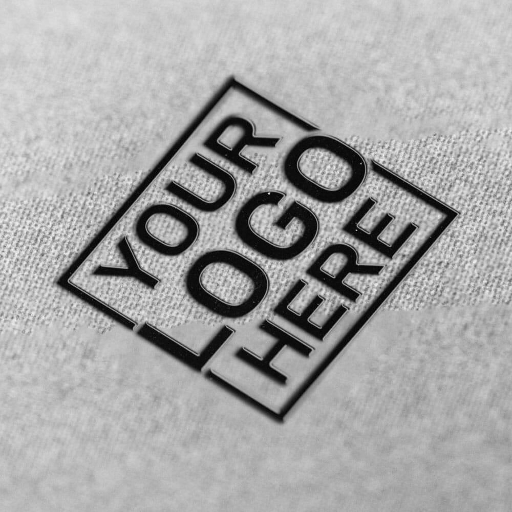 Free Black Embroidered Logo Mockup PSD