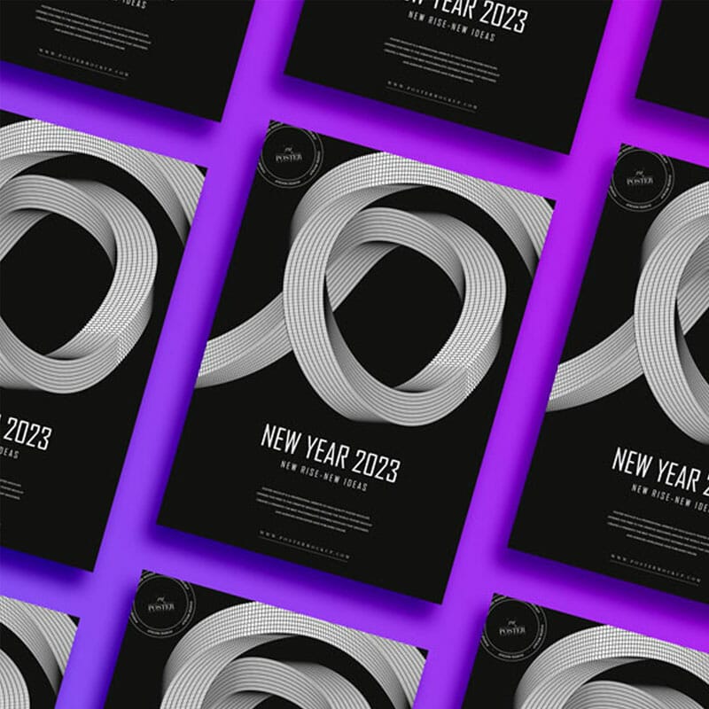 Free Brand Advertising A3 Poster Mockup PSD