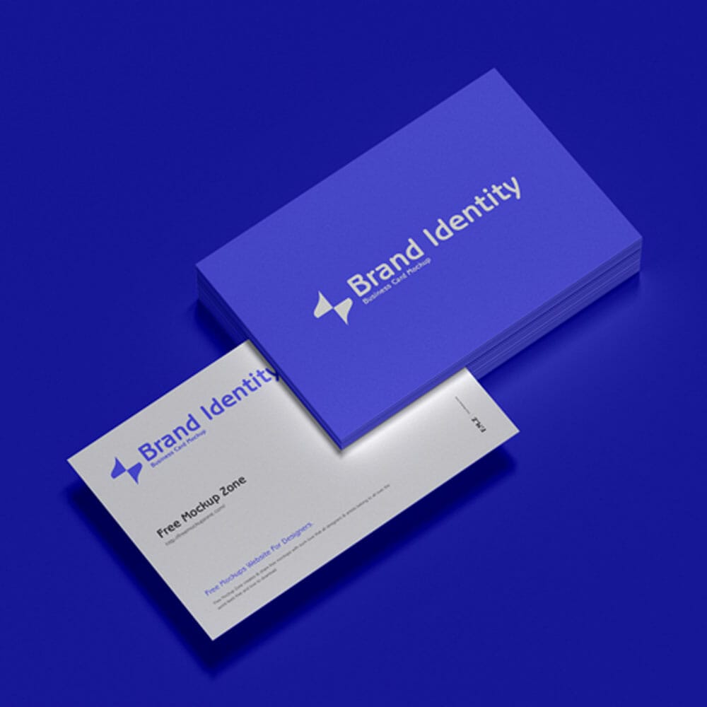 Free Brand Identity Business Card Mockup PSD