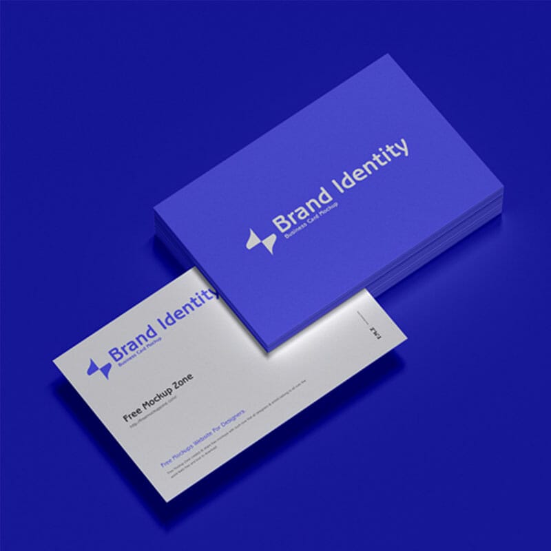 Free Brand Identity Business Card Mockup PSD