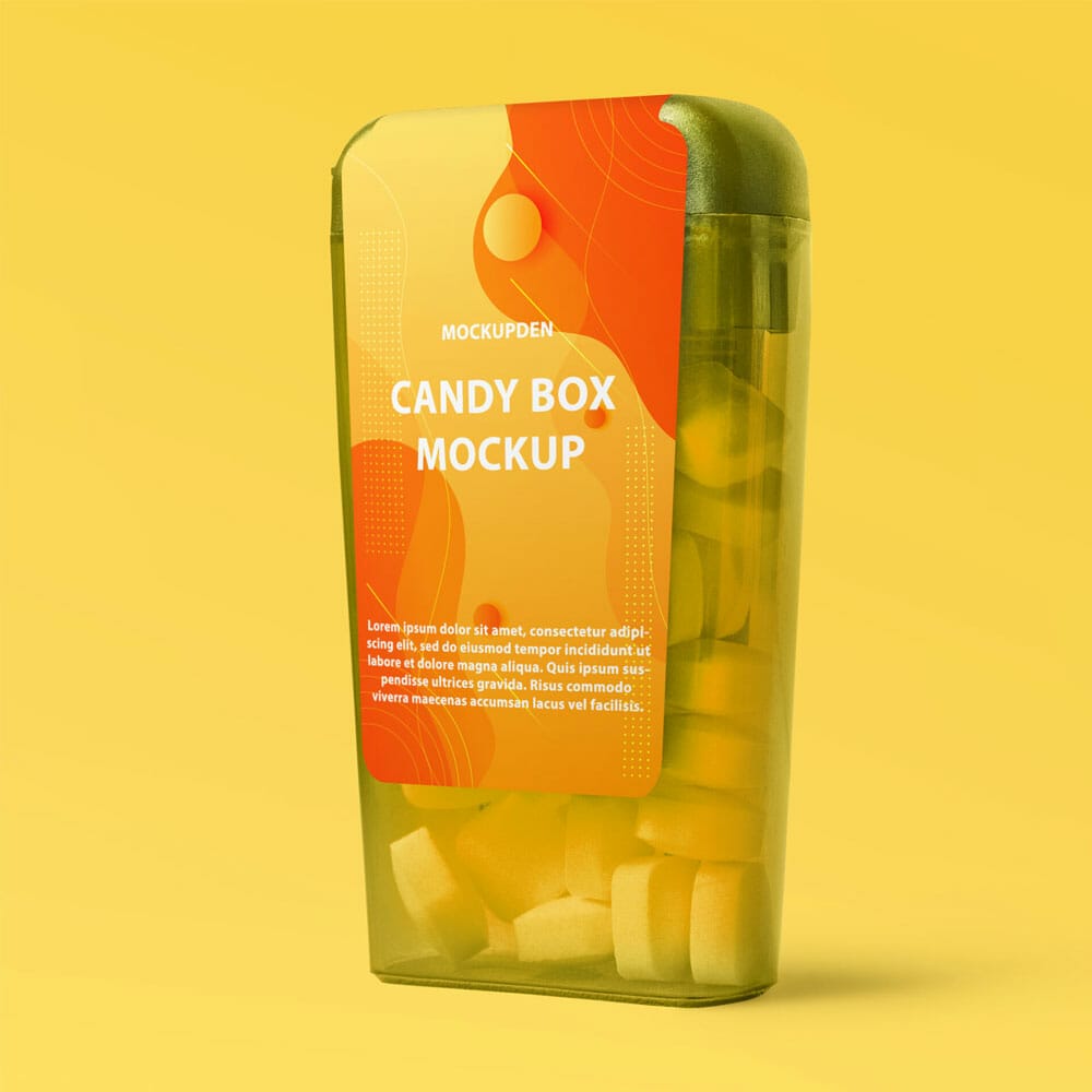 Free Candy Box Mockup PSD Template