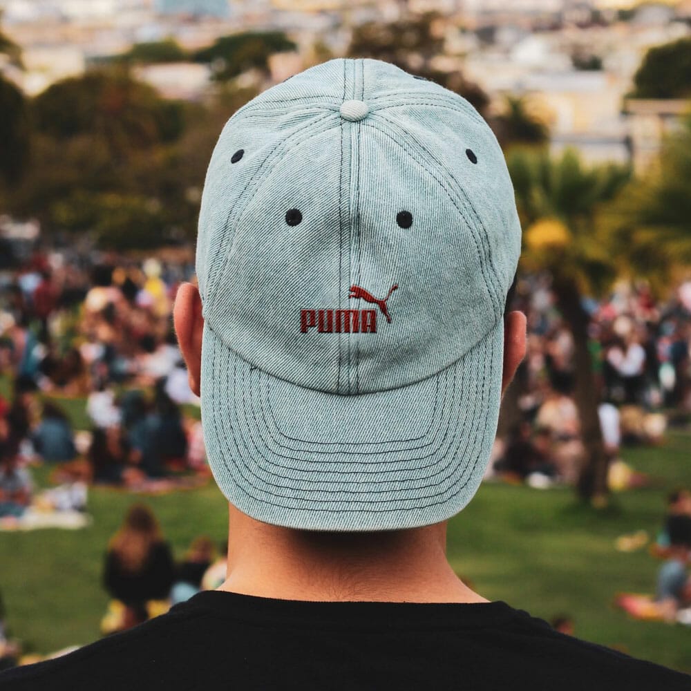 Free Cap Backward Logo Mockup PSD