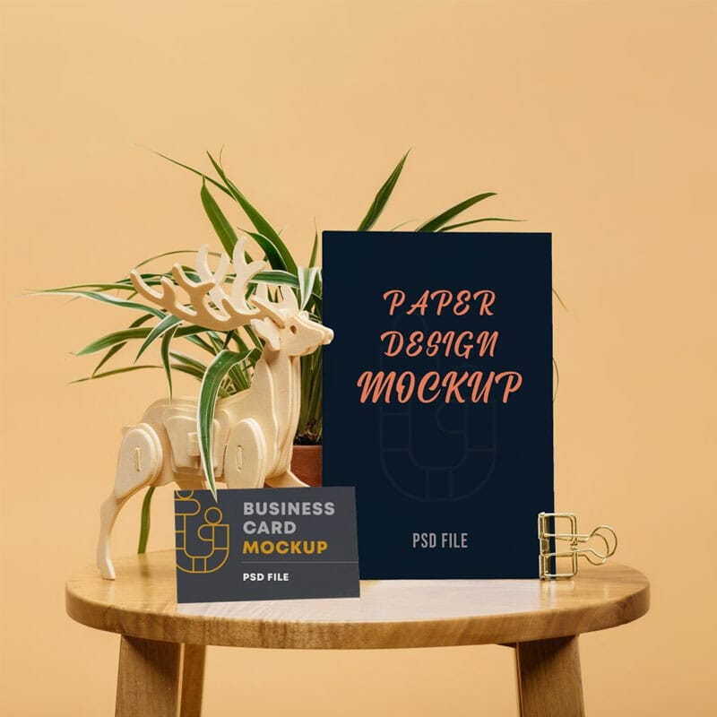 Free Card And Paper Design Mockup PSD