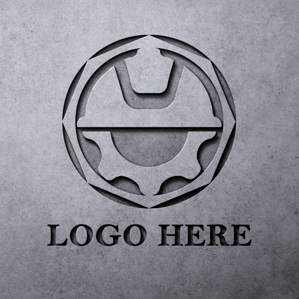 Free Carved Stone Logo Mockup PSD