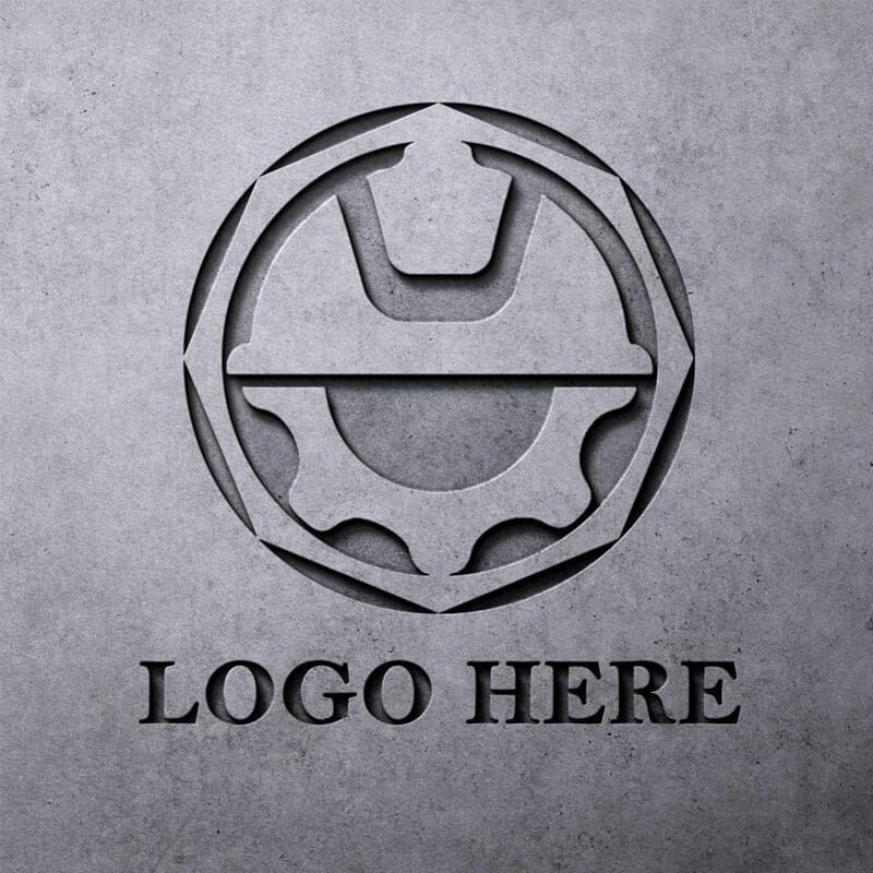 Free Carved Stone Logo Mockup PSD