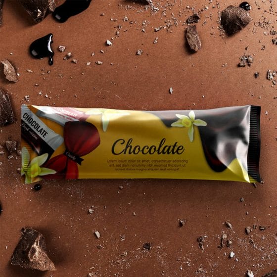 Free Chocolate Packaging Mockup PSD Template