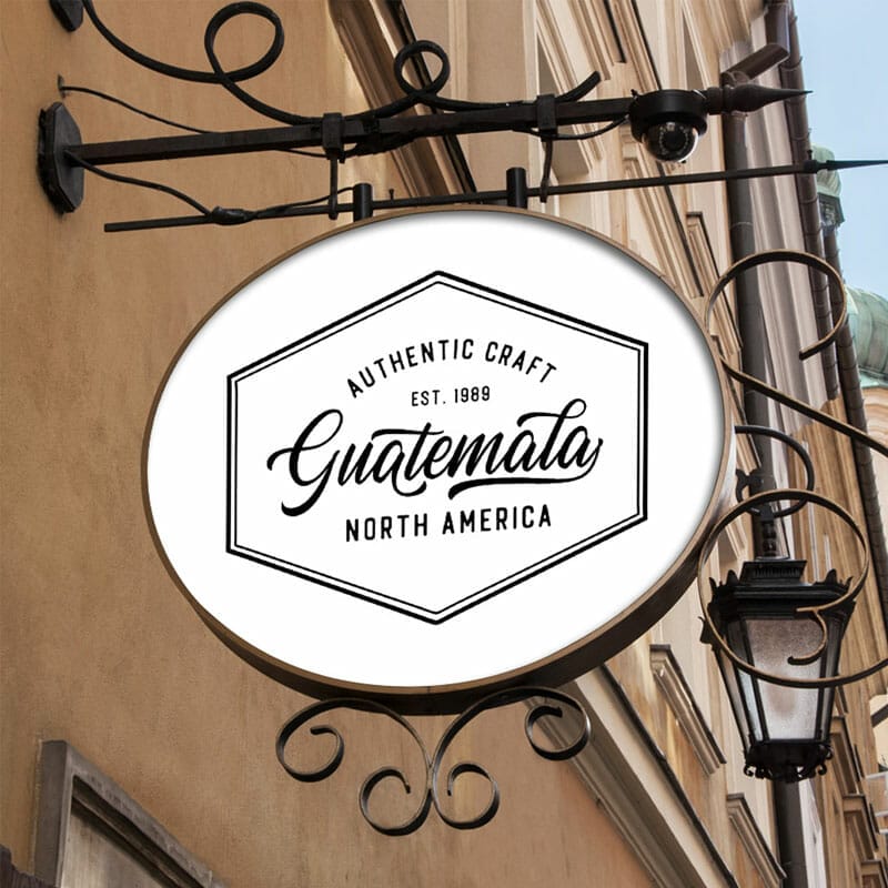 Free Circle Hanging Sign Mockup PSD