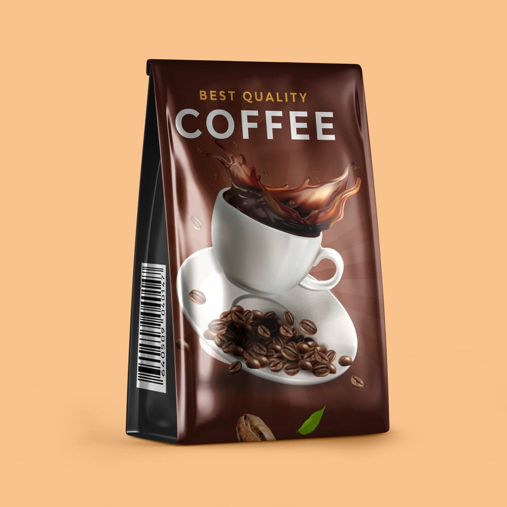 Free Coffee Packaging PSD Mockup