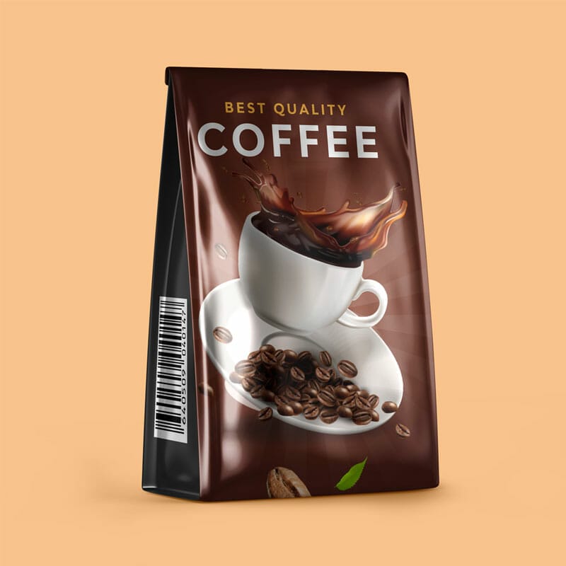 Free Coffee Packaging PSD Mockup