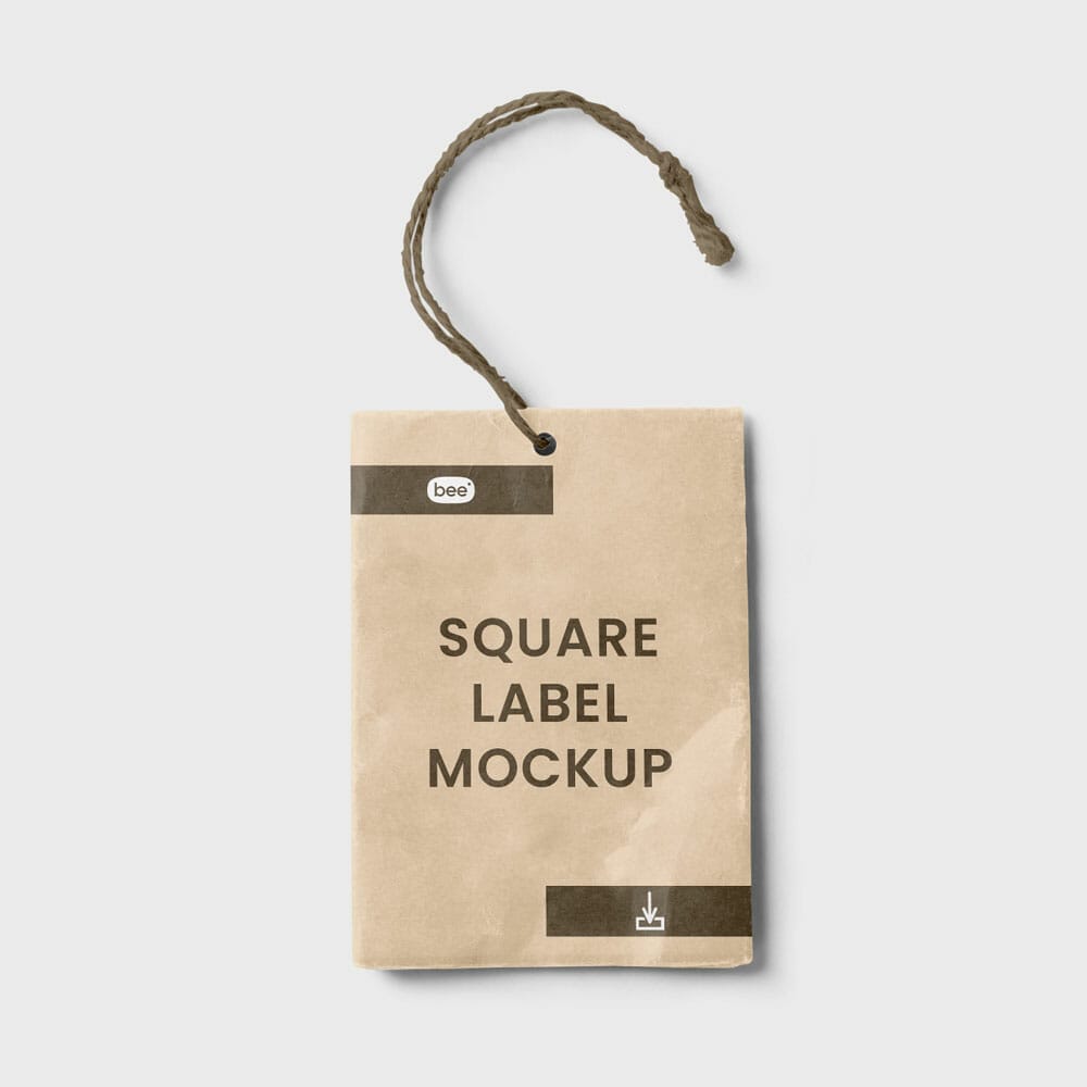 Free Creased Label Mockup PSD