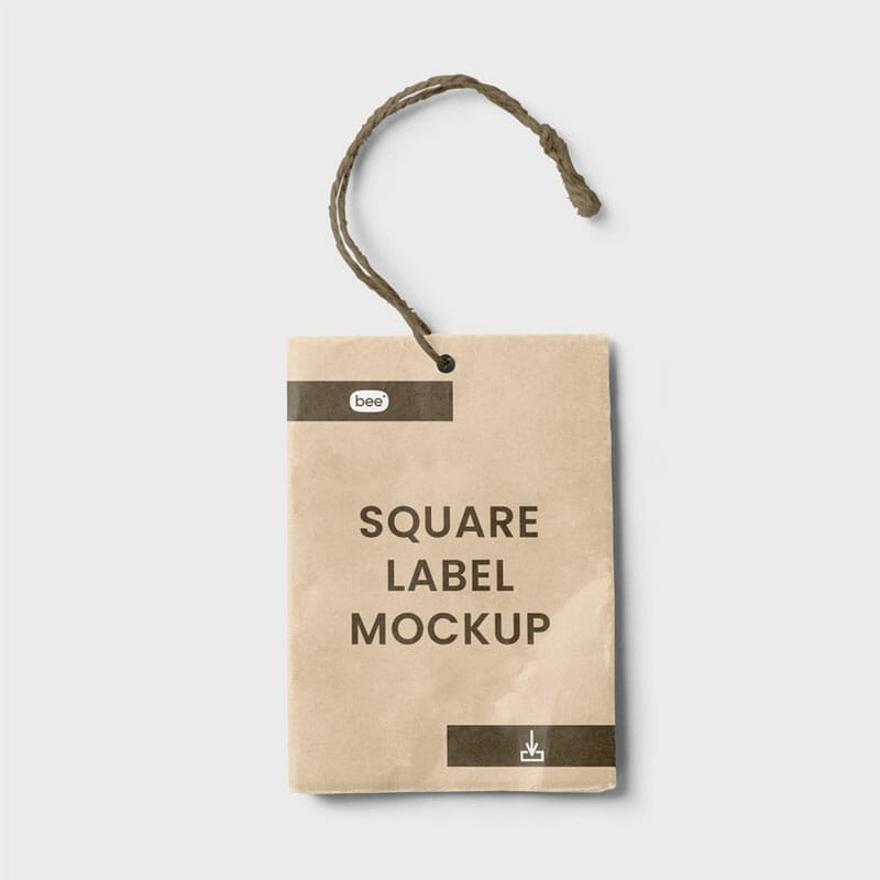 Free Creased Label Mockup PSD