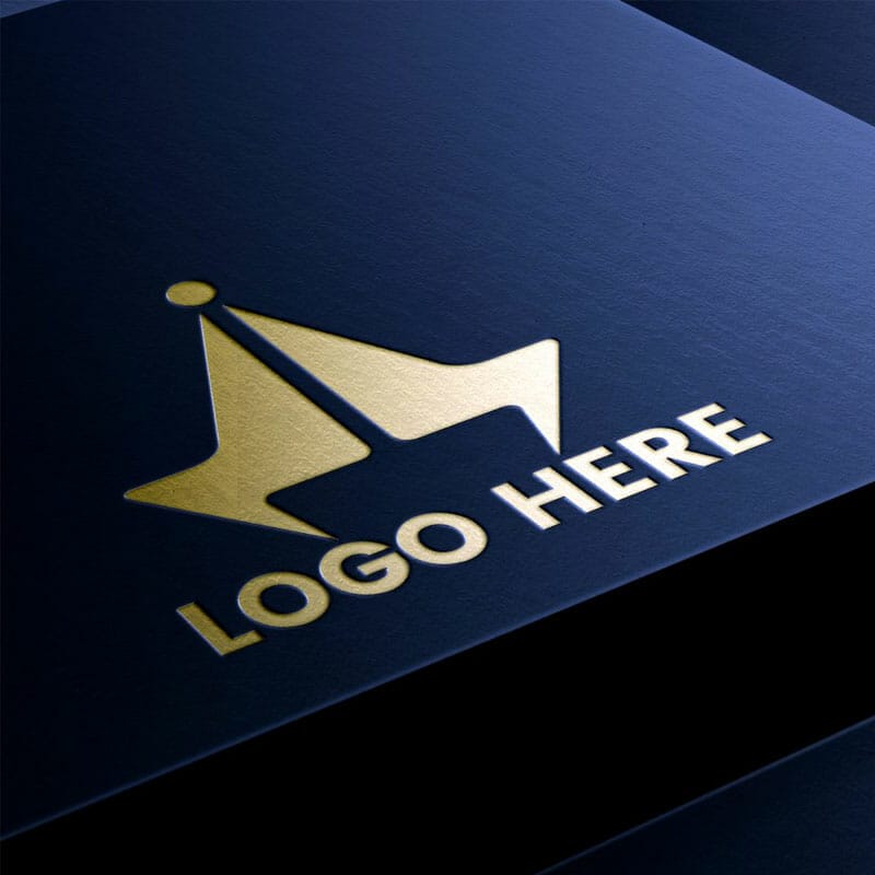 Free Elegant Luxurious Black Box Golden Brand Logo Mockup PSD