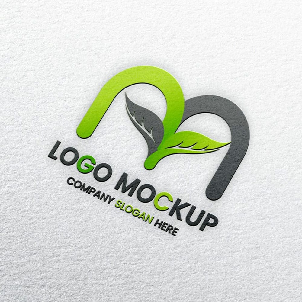 Free Embossed Logo Mockup On White Paper PSD