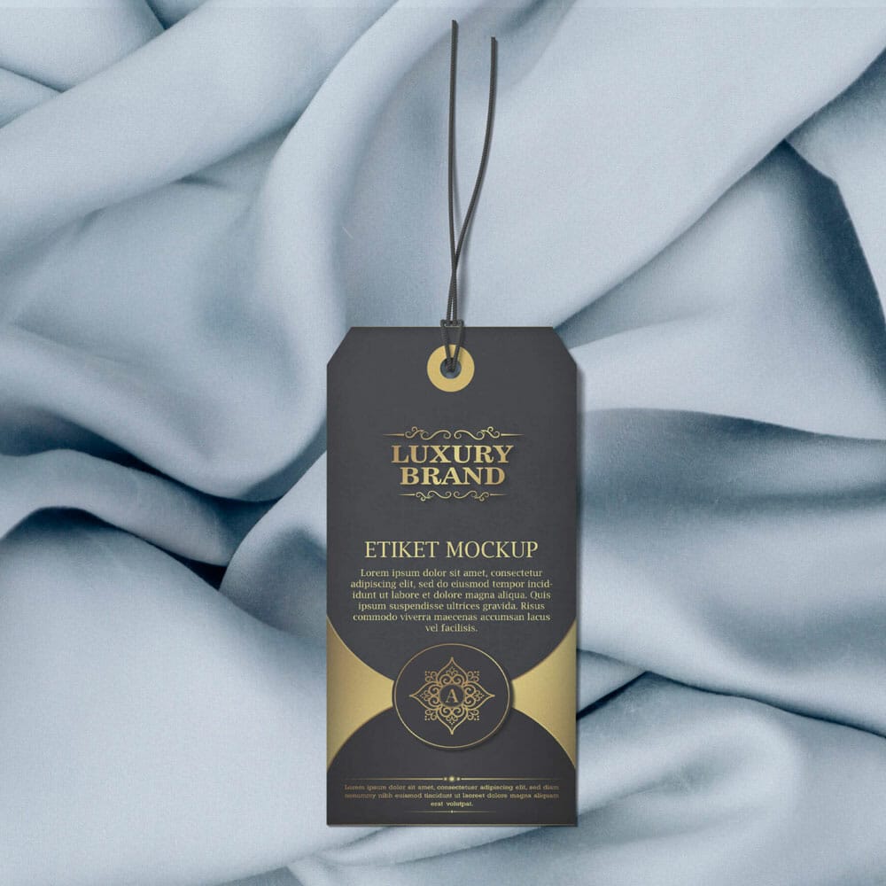 Free Etiket Mockup PSD Template