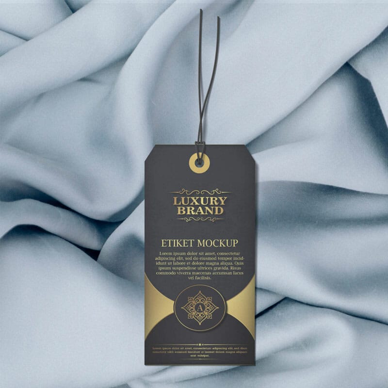 Free Etiket Mockup PSD Template