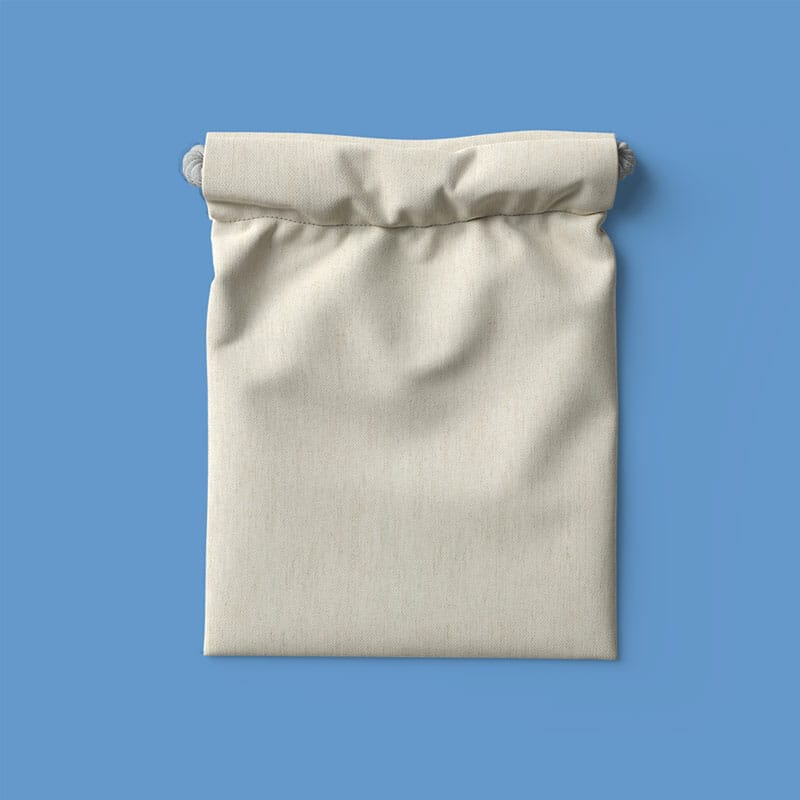 Free Fabric Bag Mockup Top View PSD
