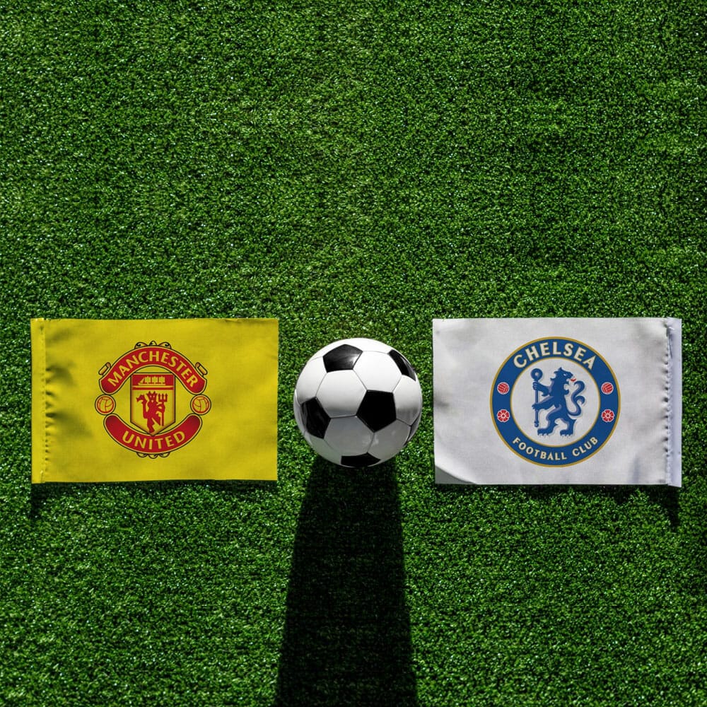 Free Football Competitors Flag Mockup PSD