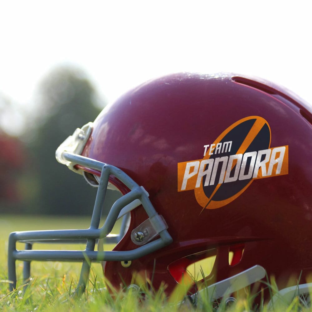 Free Football Helmet Realistic Logo Mockup PSD