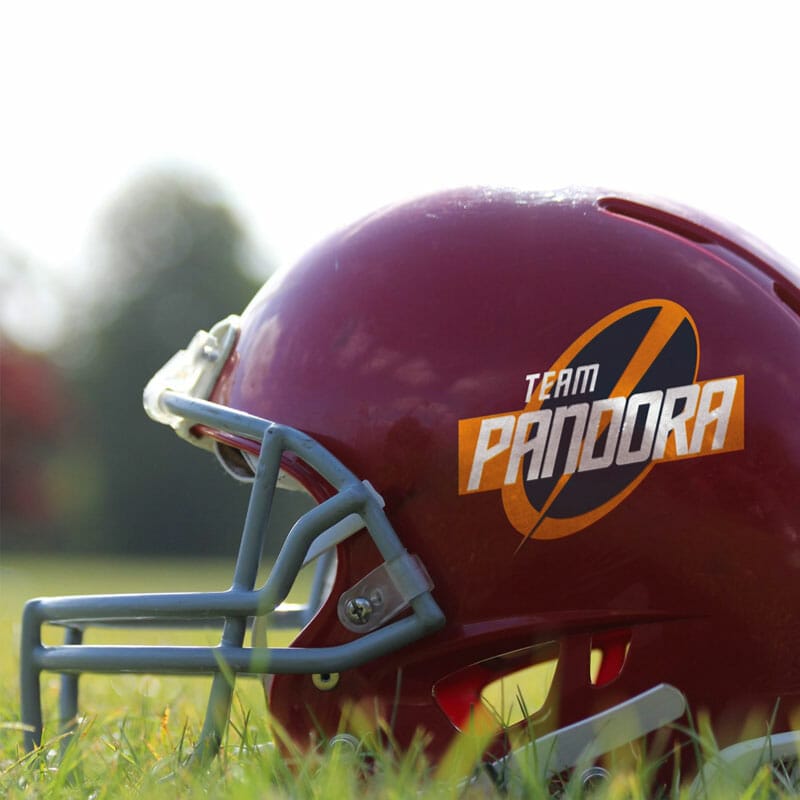 Free Football Helmet Realistic Logo Mockup PSD