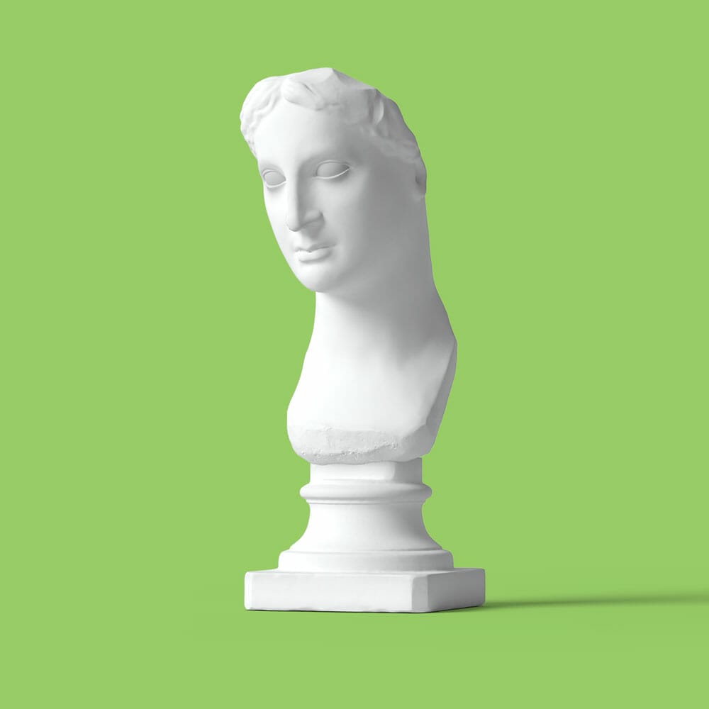 Free Front View Aphrodite Statue Mockup PSD