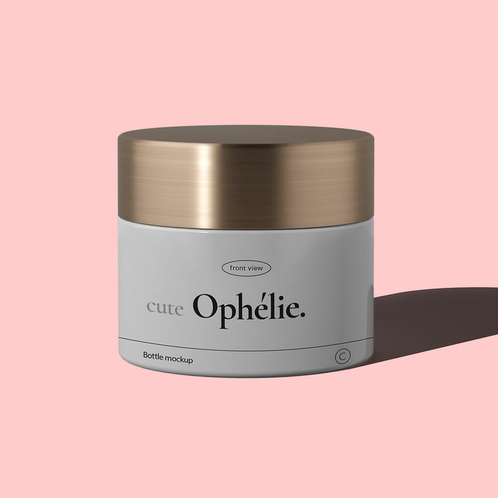 Free Front View Jar Mockup PSD