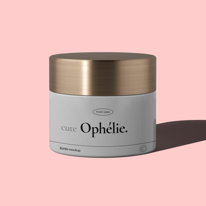 Free Front View Jar Mockup PSD